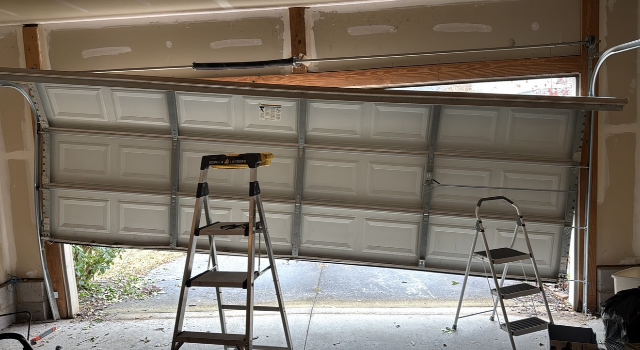 Garage door off track repair Upstate SC